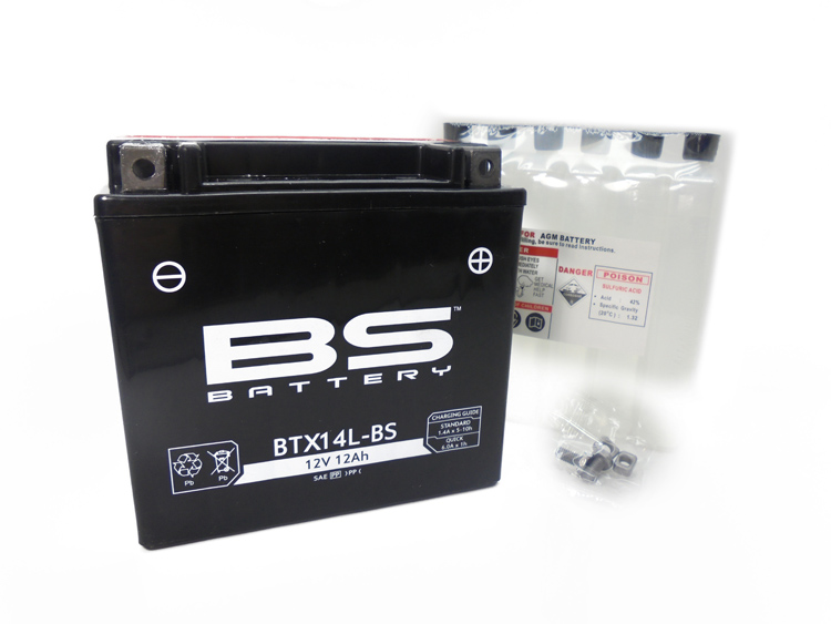BS-battery BTX14L-BS  AGM MF, 12, 12 , 200  150x87x145,  (- / +), (YTX14L-BS) 300605