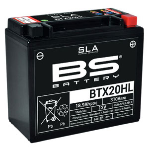 BS-battery BTX20HL (FA)  AGM SLA, 12, 18  27 175x87x155,  ( -/+ ), (YTX20L-BS. YTX20HL-BS)  BRP Ski-Doo, Yamaha RS1000S, GT, RS, Vektor, Venture, Viking 300689