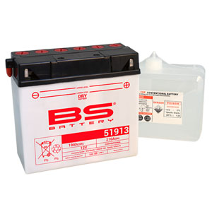 BS-Battery 51913  BMW, DRY, 12, 19  210 A 186x82x171,  ( -/+ ), (YT19BL-BS) 310542
