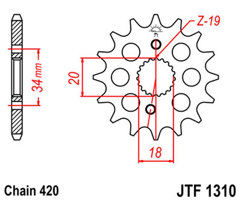 JT   JTF1310.14SC Honda CRF150R 07-20  JTF1310.14SC