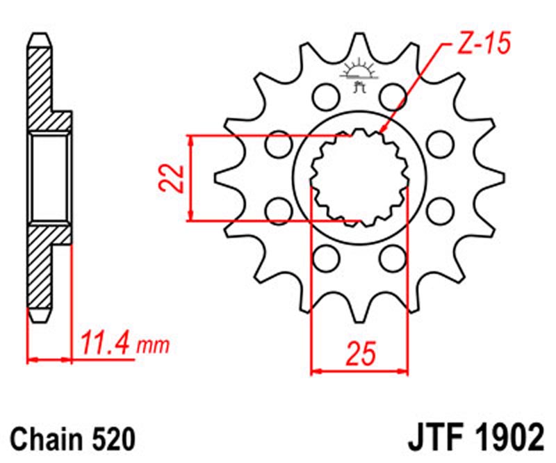 JT   JTF1902.13  KTM 690 Enduro 08-18, 640 LC4 Adventurer R 99-07, 640 LC4 Duke II 00-06, 640 LC4 Super Moto 99-06 JTF1902.13