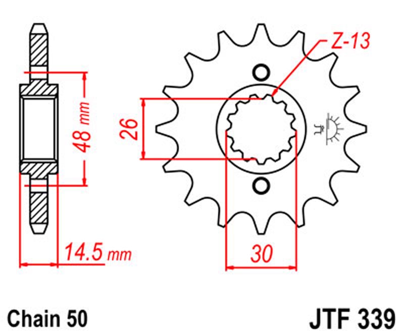 JT   JTF339.15 Honda VFR800 98-14, CBR1100XX 97-07, CB1300 03-13, CB1100 13-15 JTF339.15