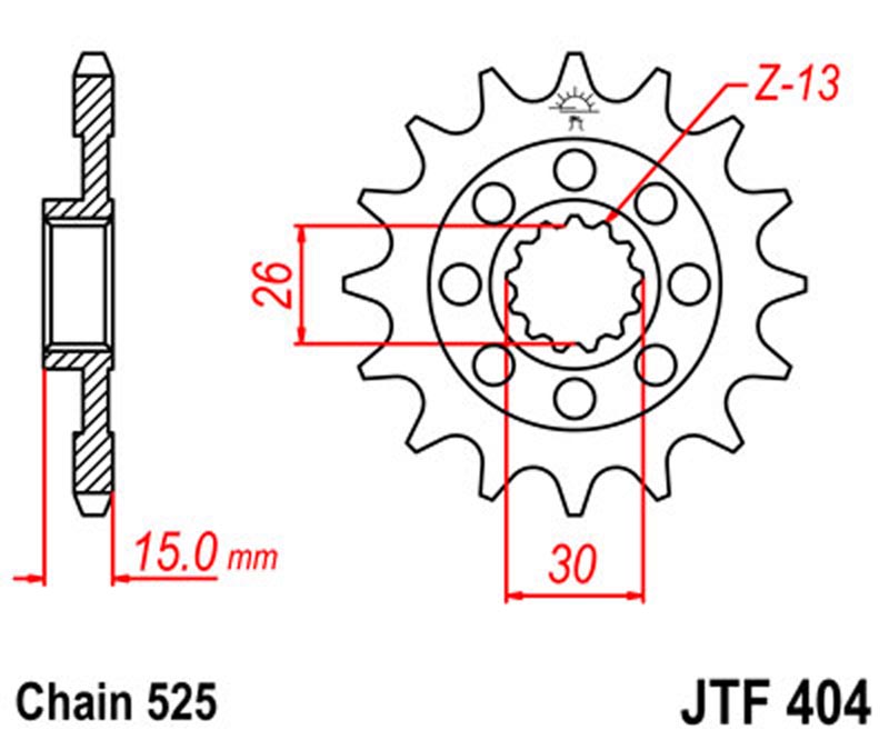 JT   JTF404.16 BMW S1000R 13-20, S1000RR 09-20, S1000XR 14-20 JTF404.16