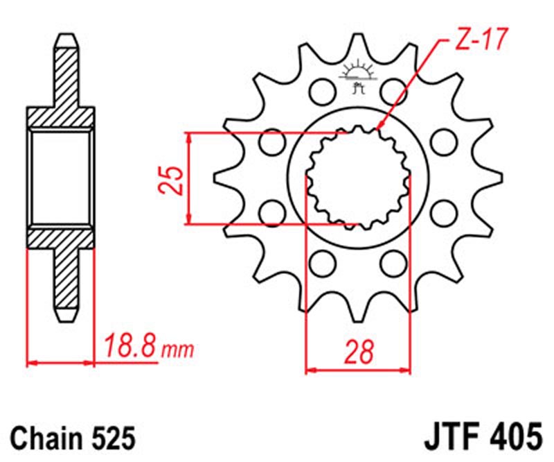 JT   JTF405.20 BMW F800R 09-20 JTF405.20