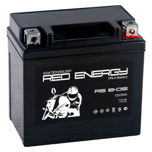  Red Energy AGM RS1205 YTX5L-BS, YTZ7S, YT5L-BS (114x70x106)  (- +) RS 1205